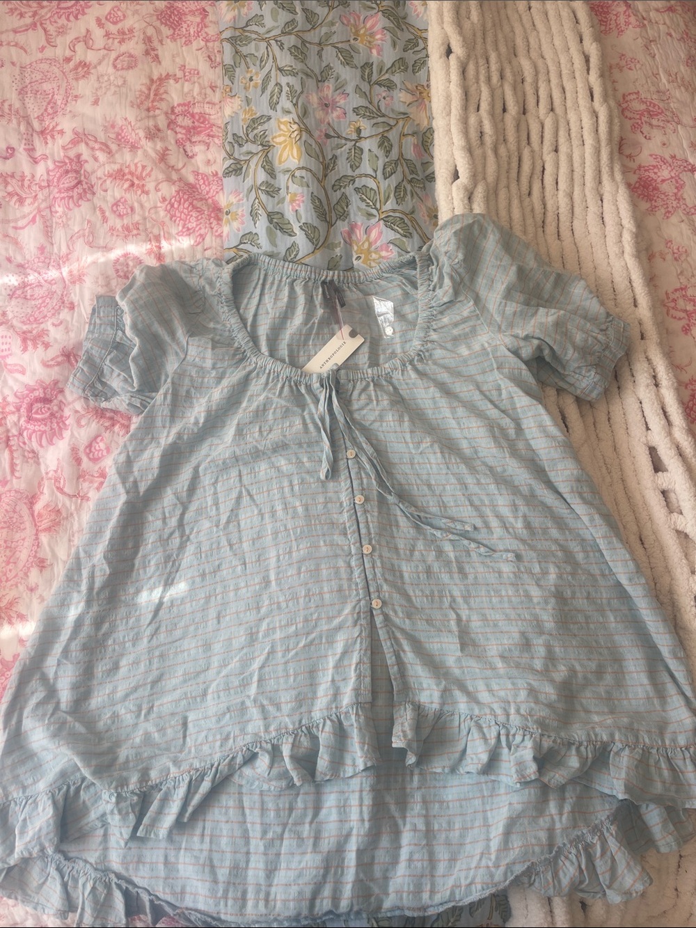 Anthropologie Blue Top